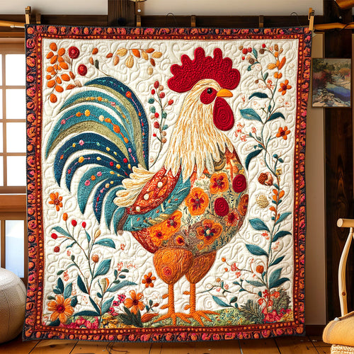 Folk Chicken CW1411034CL Quilt
