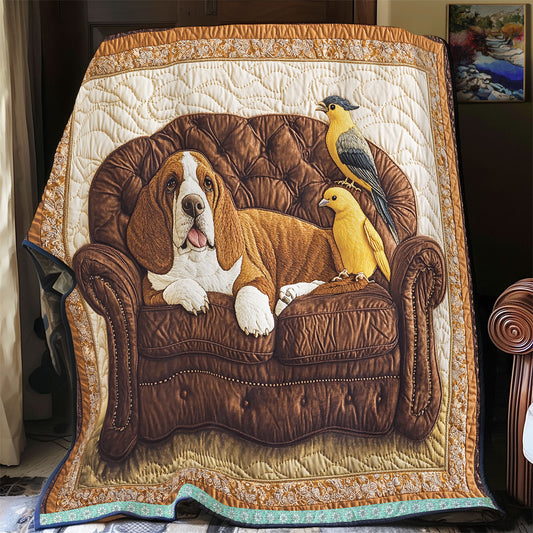 Relaxed Basset Hound WX2512045CL Quilt