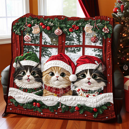 Christmas Window Cats KL1411003CL Quilt