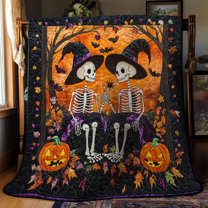 Pumpkin Skeleton Duo WN1401021CL Quilt