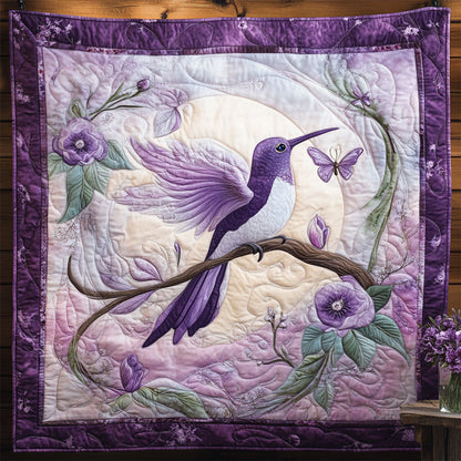 Purple Hummingbird WJ1001024CL Quilt