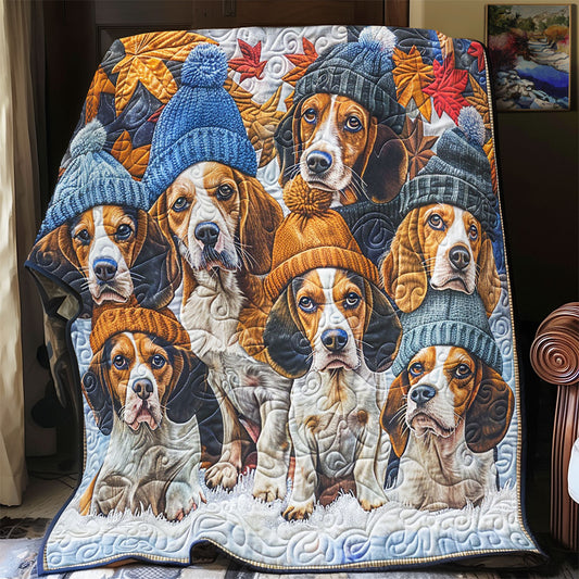 Dachshund Family In Winter WY0901027CL Quilt