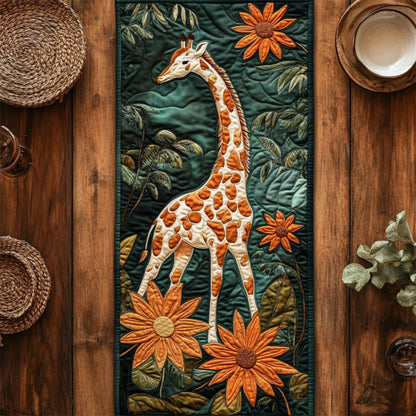 Flower Giraffe WY2404025CL Quilted Table Runner