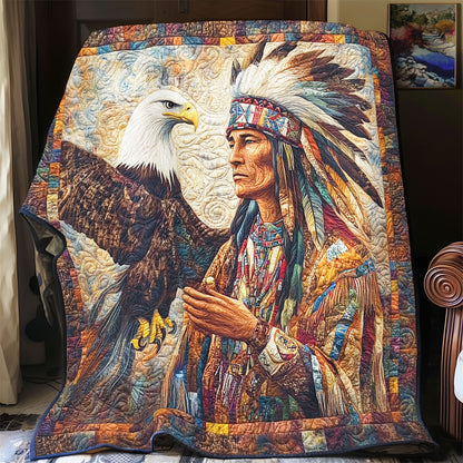 Eagle And Aboriginal WY1401030CL Quilt
