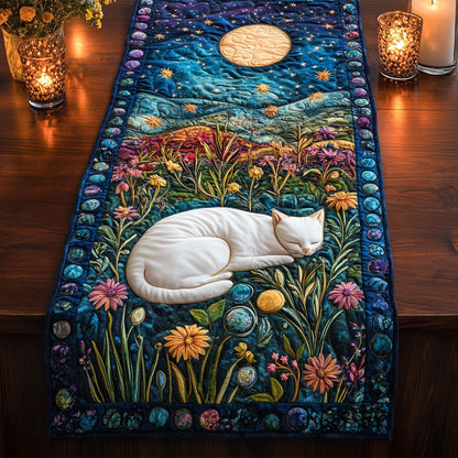 The Cozy Catnap CM1305015CL Quilted Table Runner