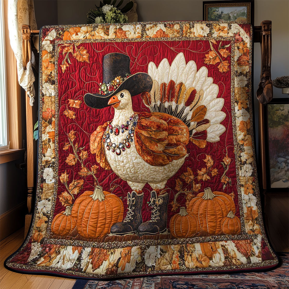 Cowboy Turkey Harvest WN0801028CL Quilt