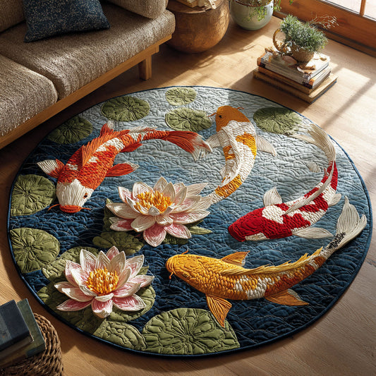 Blossoms of Tranquility CW0409001CL Quilted Round Mat