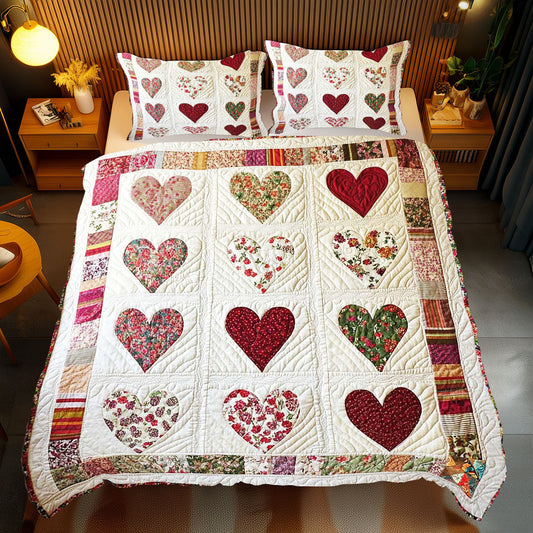 Vintage Valentine Hearts WP1012055CL Duvet Cover Set