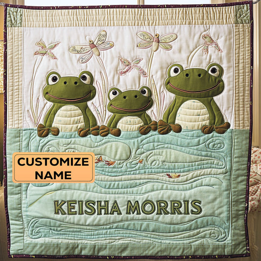 Green Giggles CP2507048CL Personalized Baby Quilt
