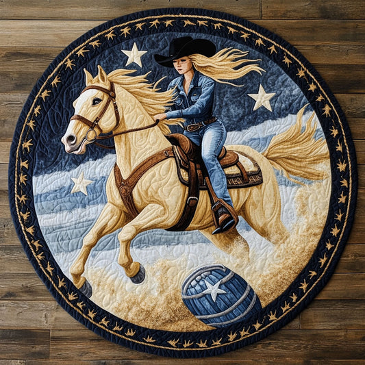 Cowgirl WX1505011CL Quilted Round Mat
