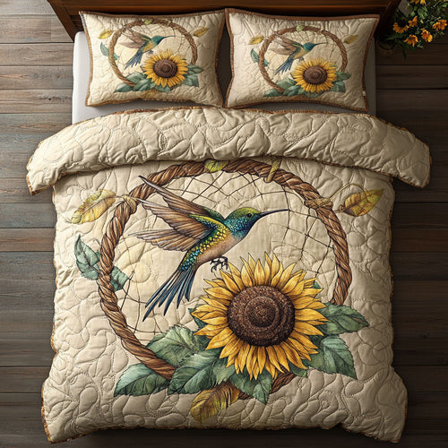 Golden Hummingbird Dream WY2406031CL Duvet Cover Set