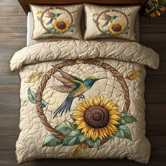 Golden Hummingbird Dream WY2406031CL Duvet Cover Set