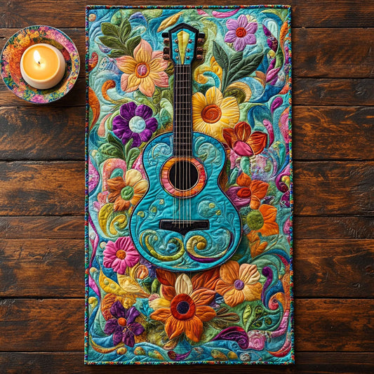 Fiesta Guitar Bloom WX0307031CL Quilted Table Runner