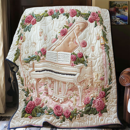 Pink White Piano WY0801045CL Quilt