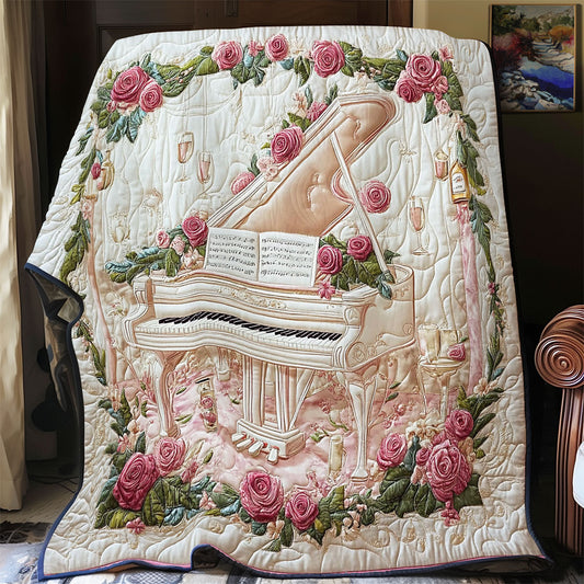 Pink White Piano WY0801045CL Quilt