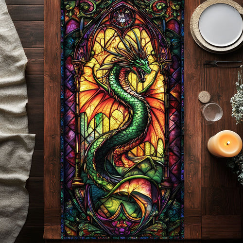 Enchanted Dragon CW1301172CL Quilted Table Runner