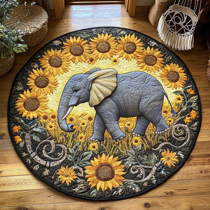 Golden Elephant WY2105047CL Quilted Round Mat