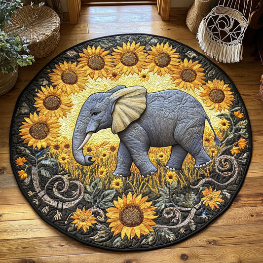 Golden Elephant WY2105047CL Quilted Round Mat