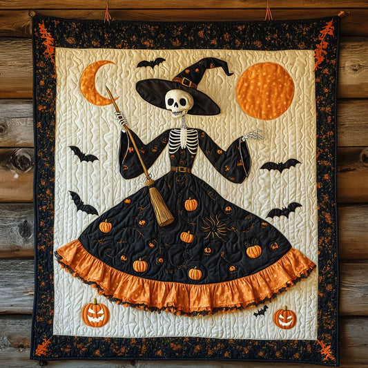 Skeleton Moonlit Witch DH1909022CL Quilt