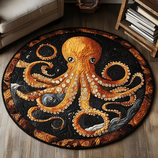 Mystic Octopus XR1709017CL Quilted Round Mat
