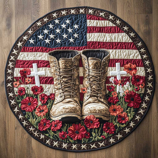 Boots Of Honor WN2204007CL Quilted Round Mat