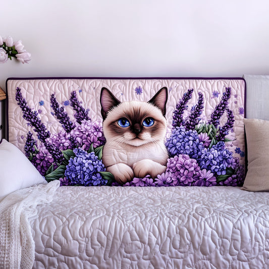 Enchanted Lavender Siamese KL2312034CL Quilted Headboard Slipcover