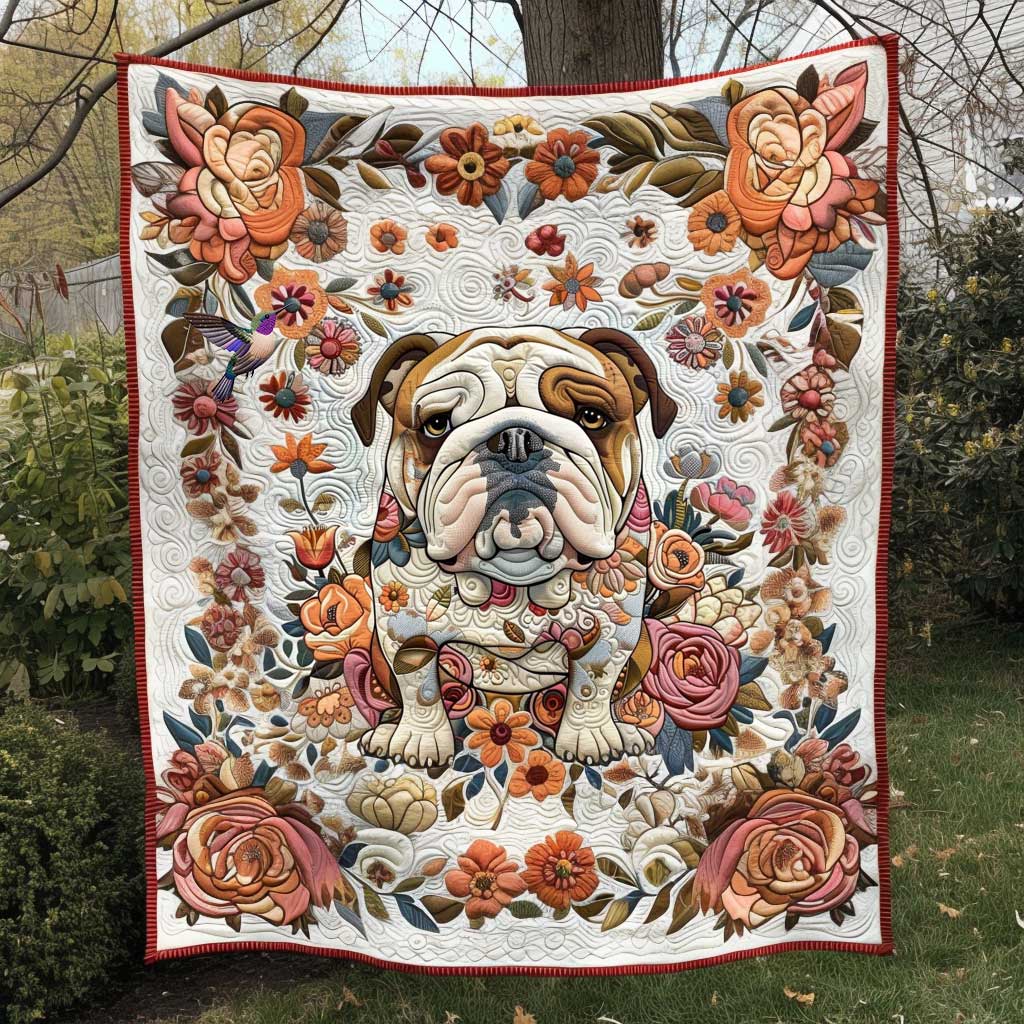 Flower Tatoo Bulldog WP2210017CL Quilt