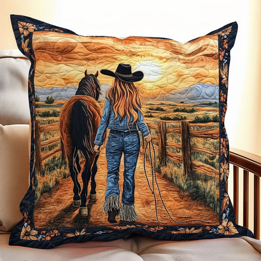 Western Cowgirls WX0406127CL Quilt Pillow Case