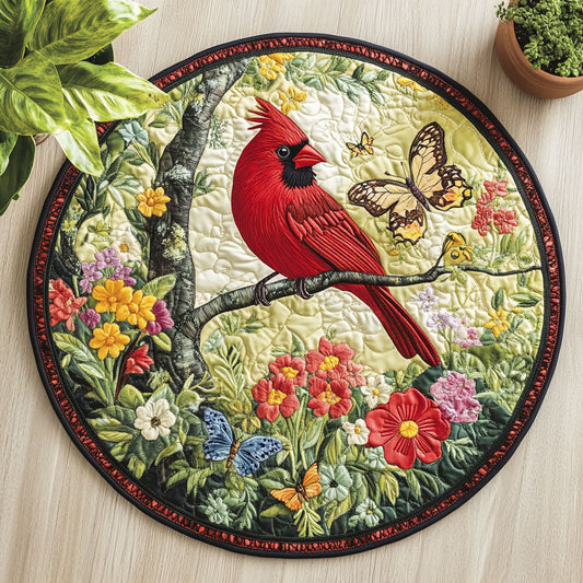 Cardinal Garden CW0807007CL Quilted Round Mat