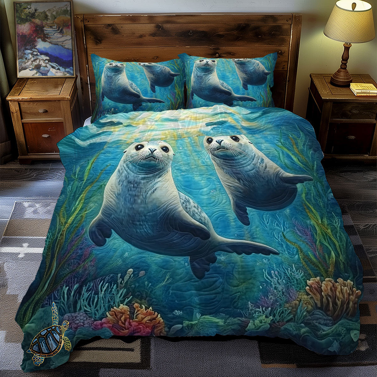 Couple Manatee WY2911100CL Duvet Cover Set