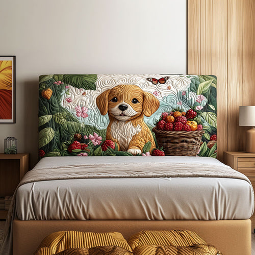Dog In The Garden QA2212012CL Quilted Headboard Slipcover
