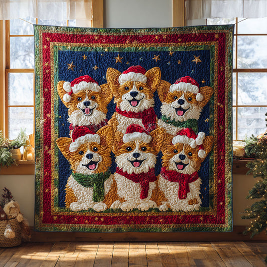 Festive Friends Corgi CW1109067CL Quilt
