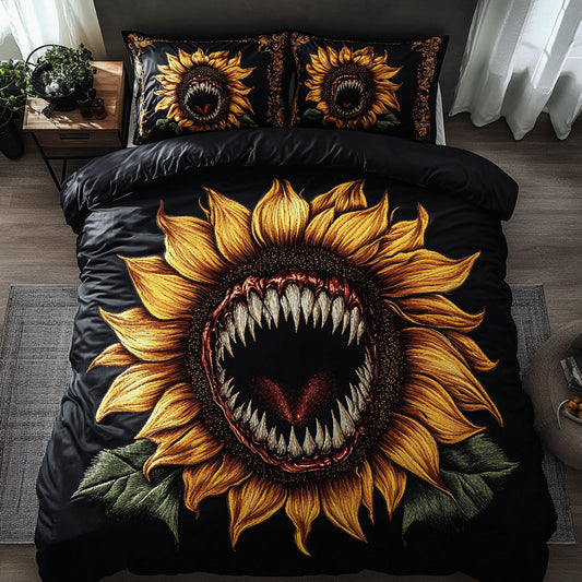 Terrifying Sunflower Fangs WN1209037CL Duvet Cover Set