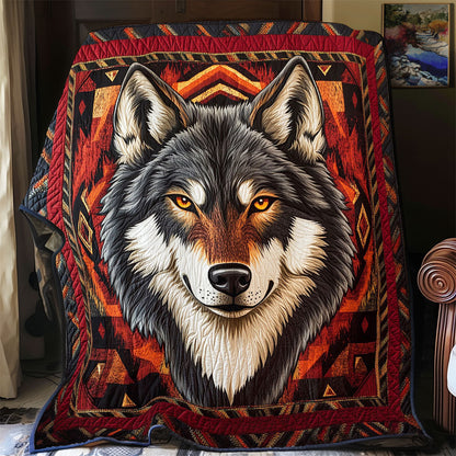 Mystic Native American Wolf WY2702076CL Quilt