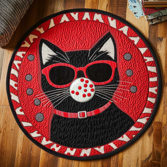 Cosmic Cat WN2404004CL Quilted Round Mat