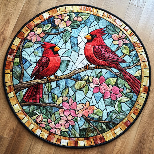 Couple Cardinal WX1505007CL Quilted Round Mat
