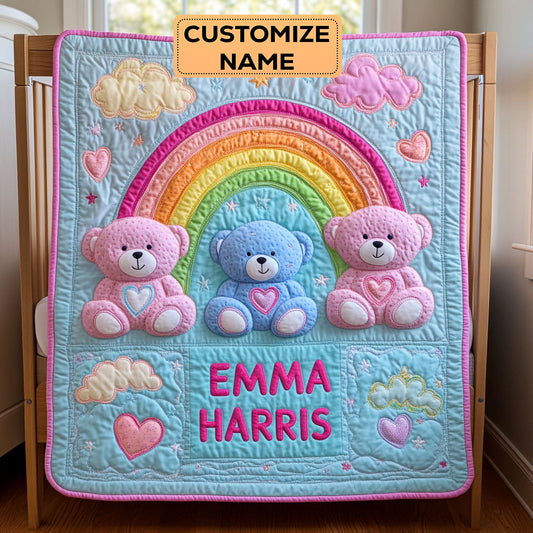 Little Bear Snuggle CW1807014CL Personalized Baby Quilt