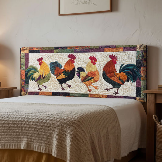 Rooster Quartet CP1112016CL Quilted Headboard Slipcover