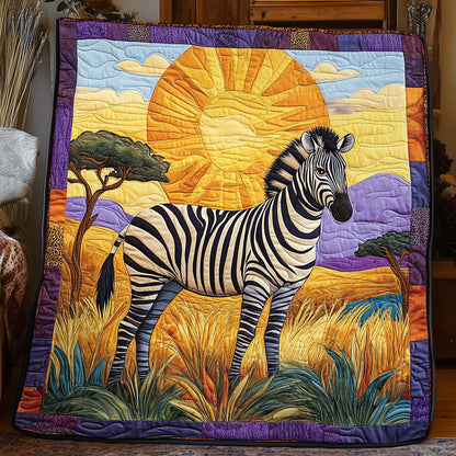 African Savannah Zebra WJ2104001CL Quilt