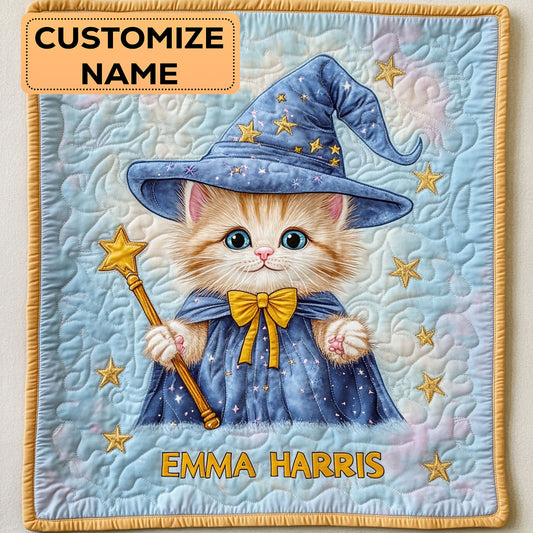 Witchy Cat CW2207057CL Personalized Baby Quilt