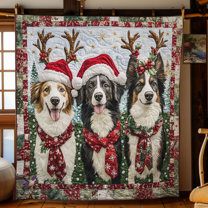 Border Collie Christmas Cheer WN2911016CL Quilt