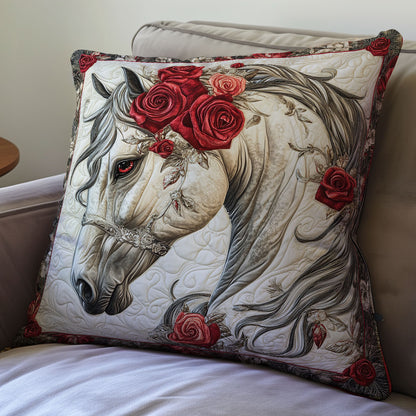 Majestic Horse Rose WX2512135CL Quilt Pillow Case