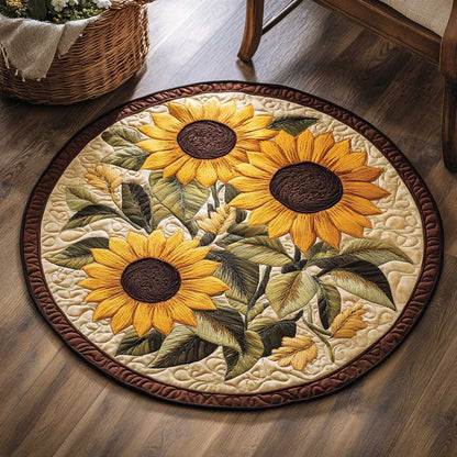 Meadow Sunflower WN1903107CL Quilted Round Mat