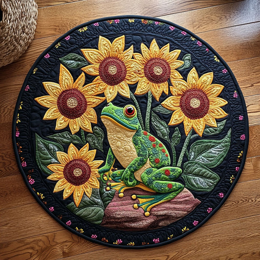 Sunflower Frog WY2805041CL Quilted Round Mat