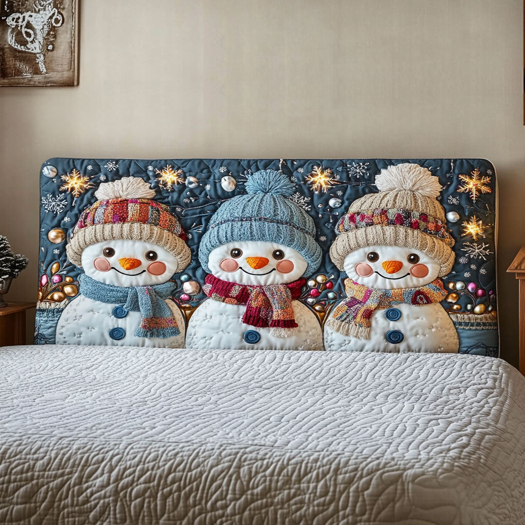 Hatty Snowman WN3112020CL Quilted Headboard Slipcover