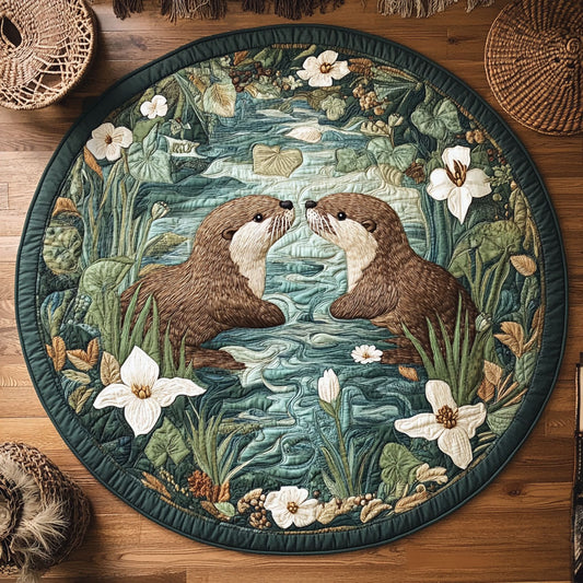 Floral Love Tranquilt WY2805025CL Quilted Round Mat