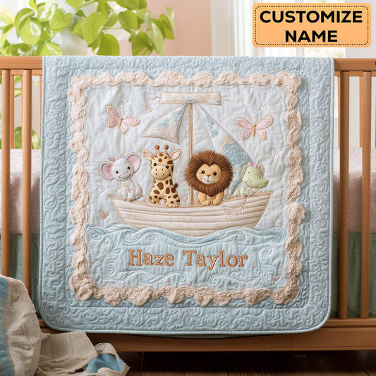 Animal Ark Dreams WN2507003CL Personalized Baby Quilt