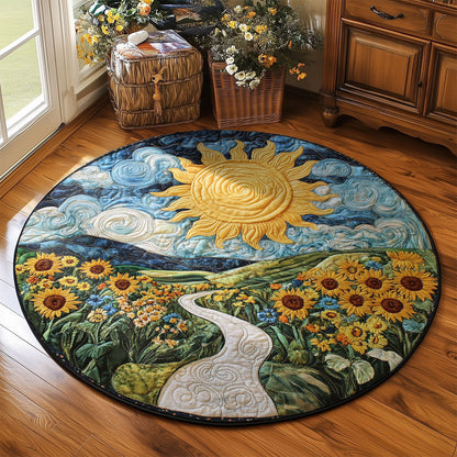 Sunflower Path WY2003128CL Quilted Round Mat