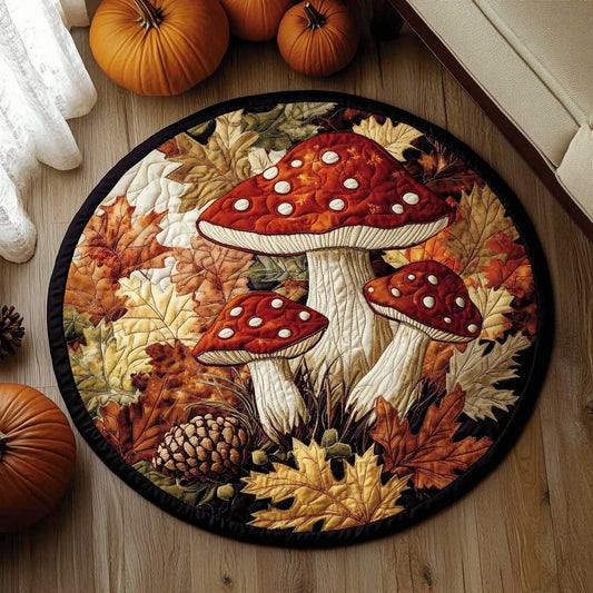 Whispering Mushroom WN1403045CL Quilted Round Mat