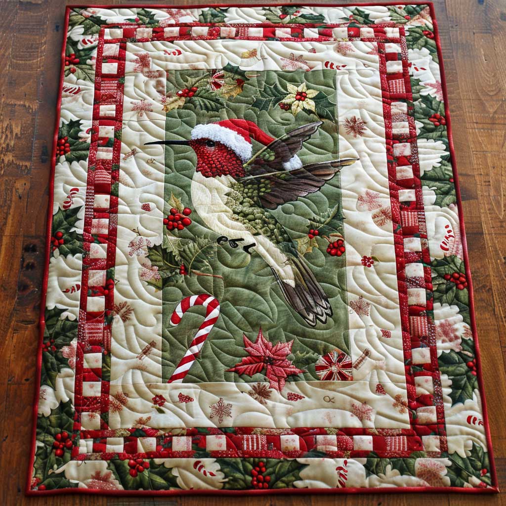 Hummingbird Christmas Gift WP1810027CL Quilted Table Runner